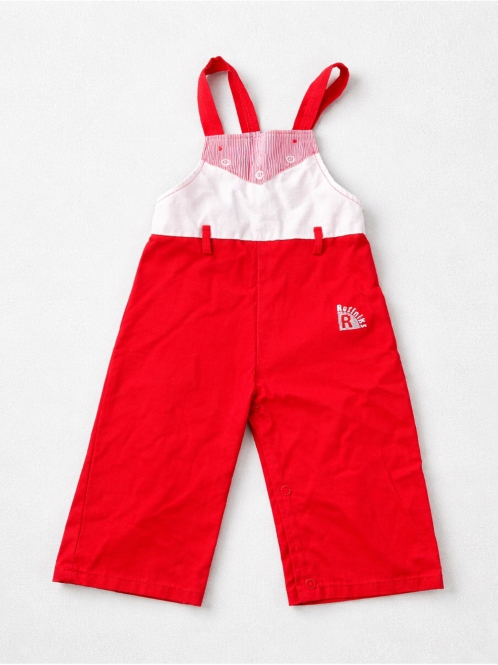 Red & White Kids Overalls | Adjustable Straps | 24 months